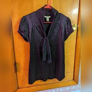 Black silk top